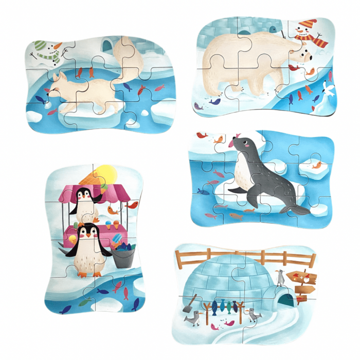 FUN PUZZLE in cutie metalica ANIMALE POLARE [3]