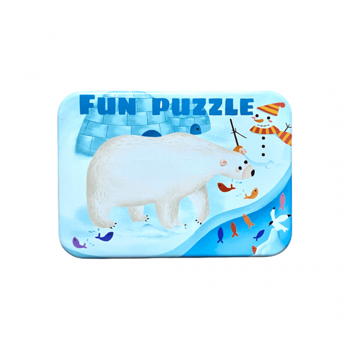 FUN PUZZLE in cutie metalica ANIMALE POLARE [4]
