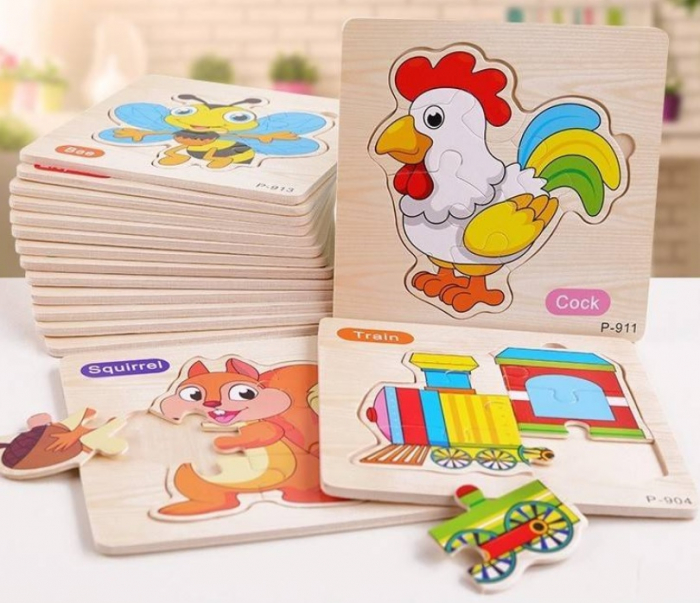 Puzzle incastru lemn MASINUTA [3]