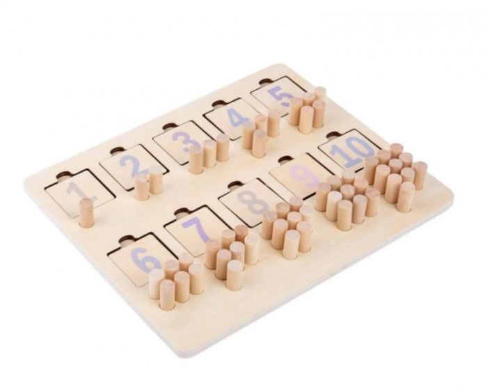 Puzzle Montessori incastru de asociere cifre [2]