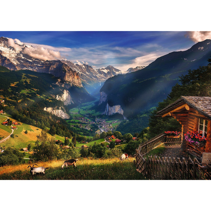 PUZZLE TREFL 1000 PREMIUM PLUS PHOTO ODYSSEY VALEA LAUTERBRUNNEN  ELVETIA [2]