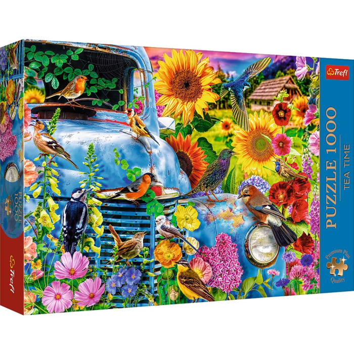 PUZZLE TREFL 1000 PREMIUM PLUS TEA TIME VIATA LA TARA PASARI CANTATOARE [1]