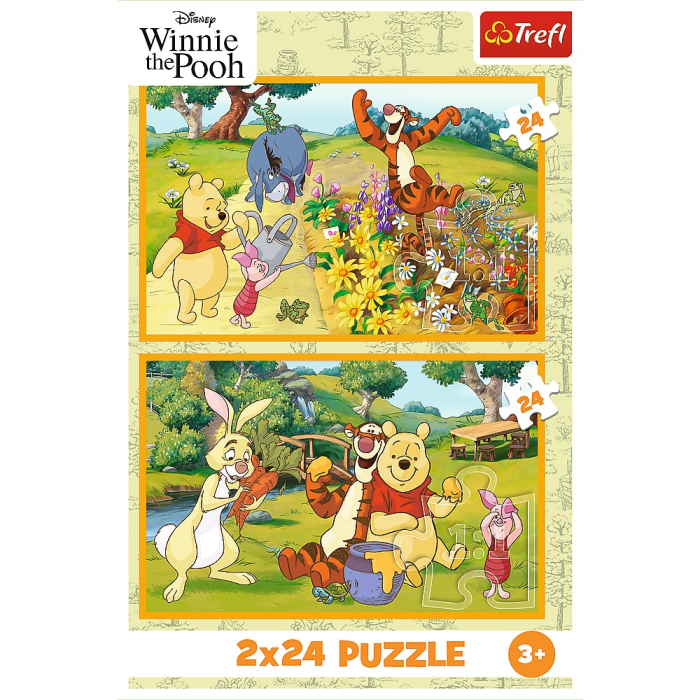 PUZZLE TREFL 2X24 DISNEY WINNIE THE POOH ZI DE JOACA CU WINNIE SI PRIETENII [4]