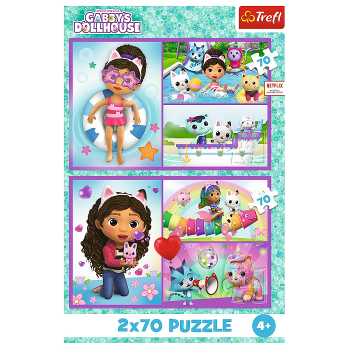 PUZZLE TREFL 2X70 GABBYS DOLLHOUSE AVENTURILE LUI GABBY [4]