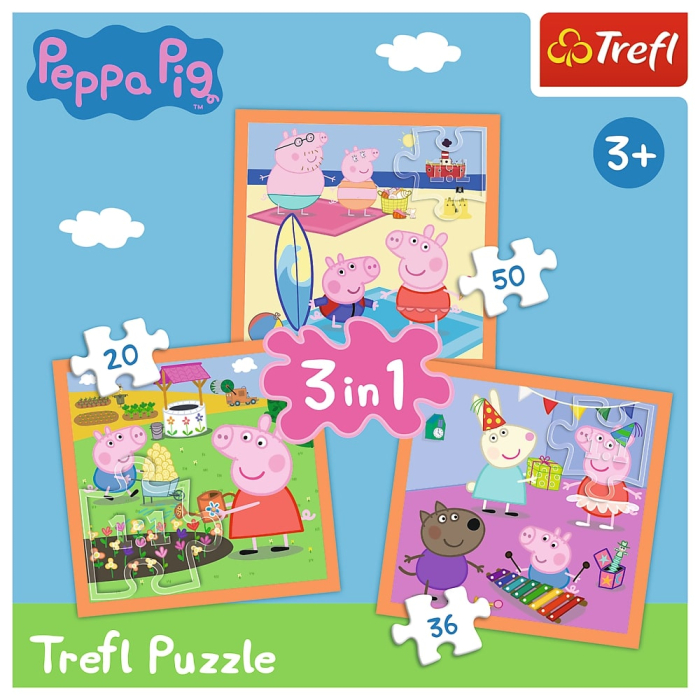 PUZZLE TREFL 3IN1 INVENTIVA PEPPA PIG [5]