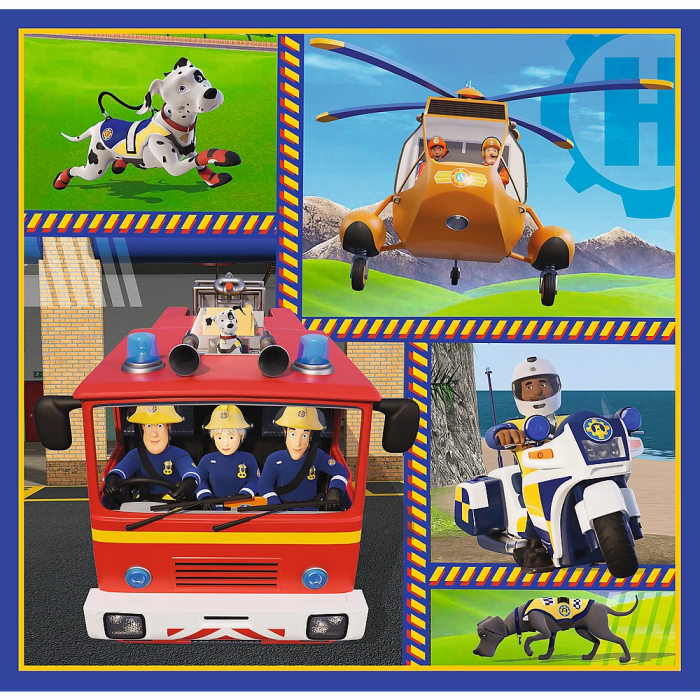 PUZZLE TREFL 3IN1 POMPIERUL SAM O ZI DIN VIATA POMPIERILOR [2]