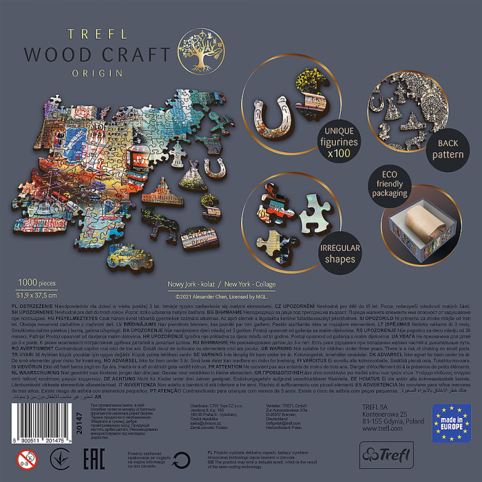 PUZZLE TREFL DIN LEMN 1000 PIESE NEW YORK [4]