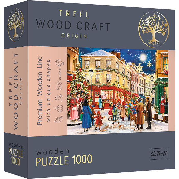 PUZZLE TREFL DIN LEMN 1000 PIESE STRADA PREGATITA DE CRACIUN [1]
