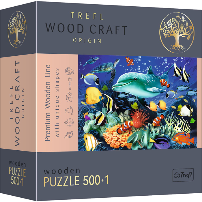 PUZZLE TREFL DIN LEMN 500+1 PIESE VIATA MARINA [1]