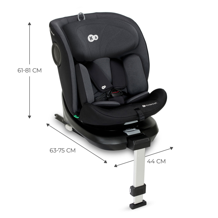 SCAUN AUTO I-SIZE, 40-150 CM, KINDERKRAFT I-360, BLACK [9]