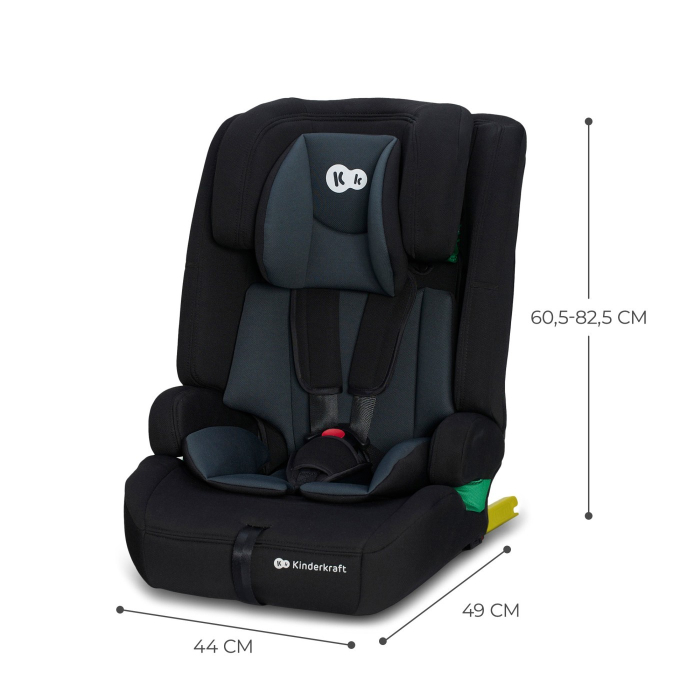 SCAUN AUTO I-SIZE, 76-150 CM, KINDERKRAFT SAFETY FIX 2, BLACK [6]