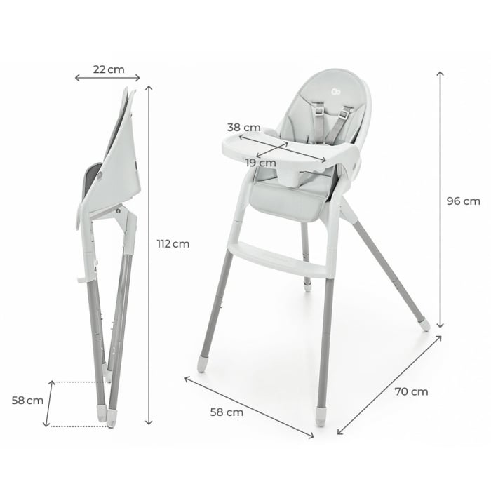 SCAUN DE MASA KINDERKRAFT DINNLY, GREY [11]
