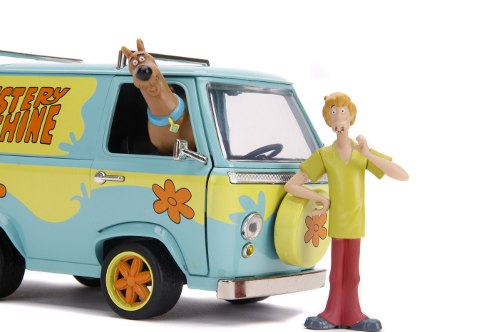 SCOOBY DOO MYSTERY VAN SET FORMAT DIN DUBITA METALICA SCARA 1:24 SI 2 FIGURINE SCOOBY DOO SI SHAGGY [7]