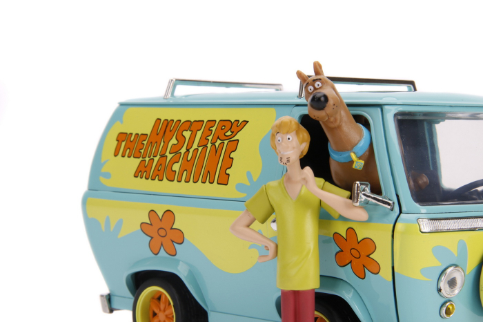 SCOOBY DOO MYSTERY VAN SET FORMAT DIN DUBITA METALICA SCARA 1:24 SI 2 FIGURINE SCOOBY DOO SI SHAGGY [8]