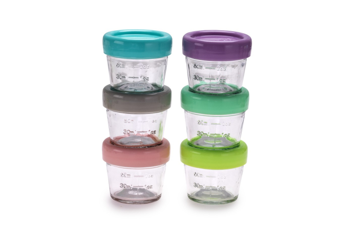 SET 6 RECIPIENTE STICLA PENTRU HRANA BEBE, MELII, 118 ML [1]