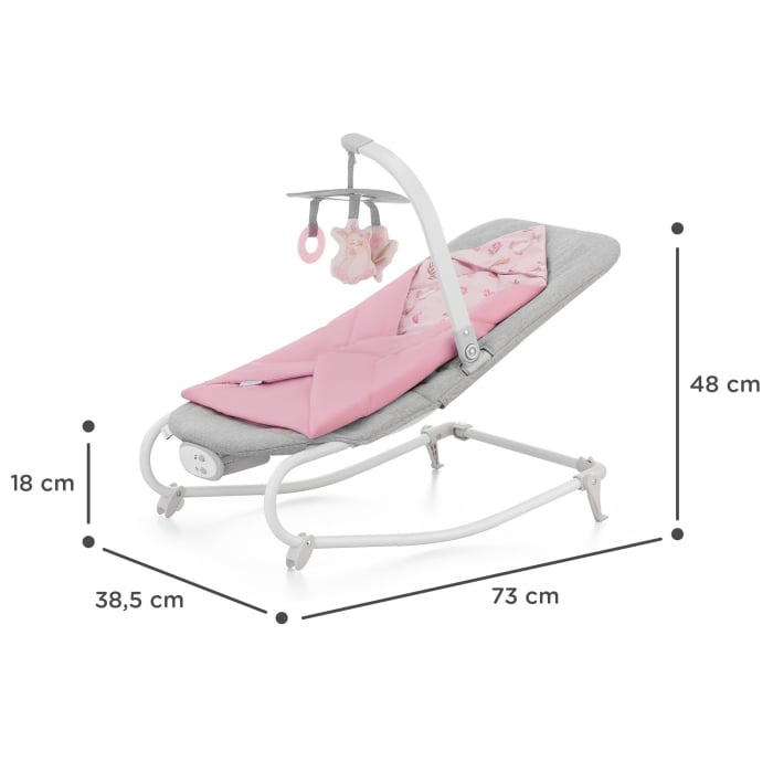 SEZLONG 3 IN 1, KINDERKRAFT FELIO 2, PEONY ROSE [5]
