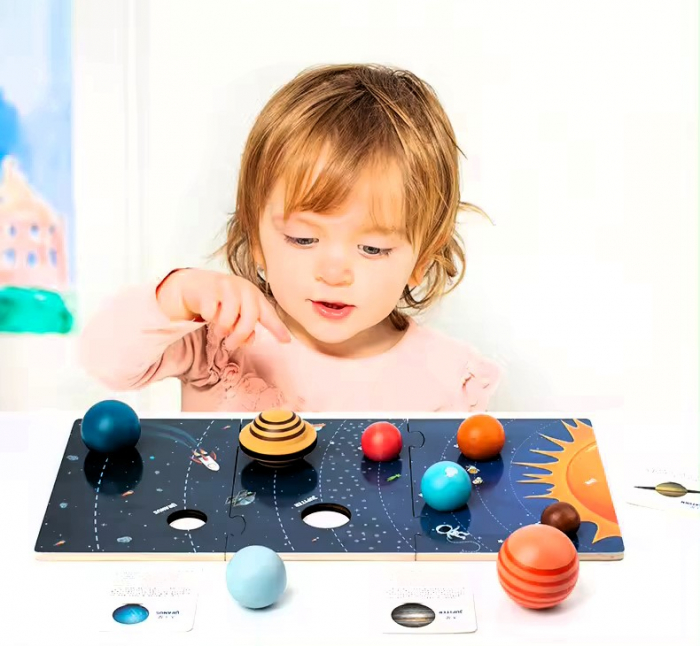 Puzzle sistemul solar -  planete  Montessori [2]