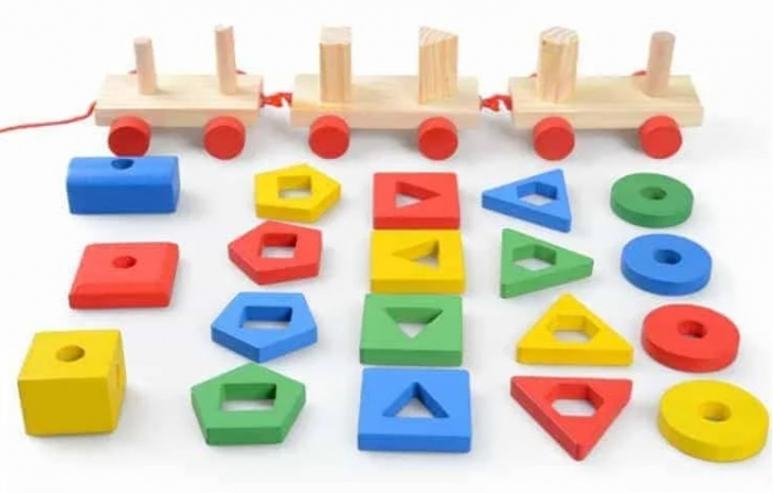 Trenulet lemn Montessori sortator [5]