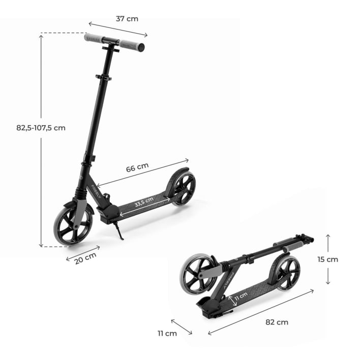 TROTINETA KINDERKRAFT FREELY, BLACK [7]