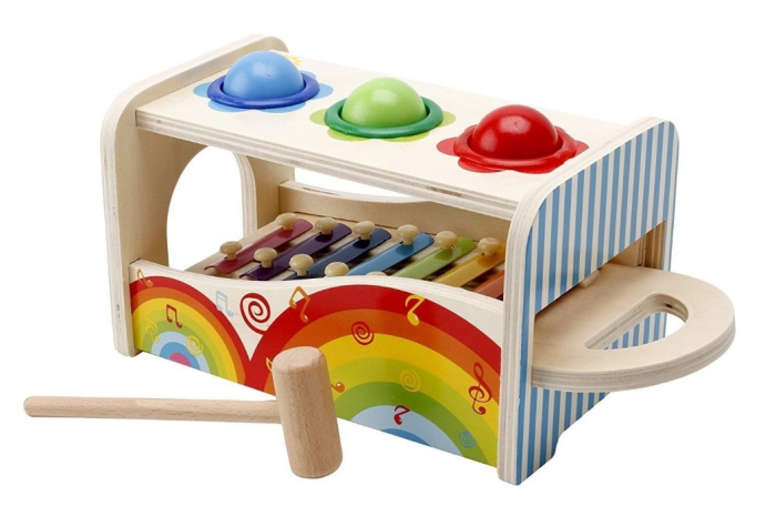 Xilofon cu bile si ciocan Montessori [4]