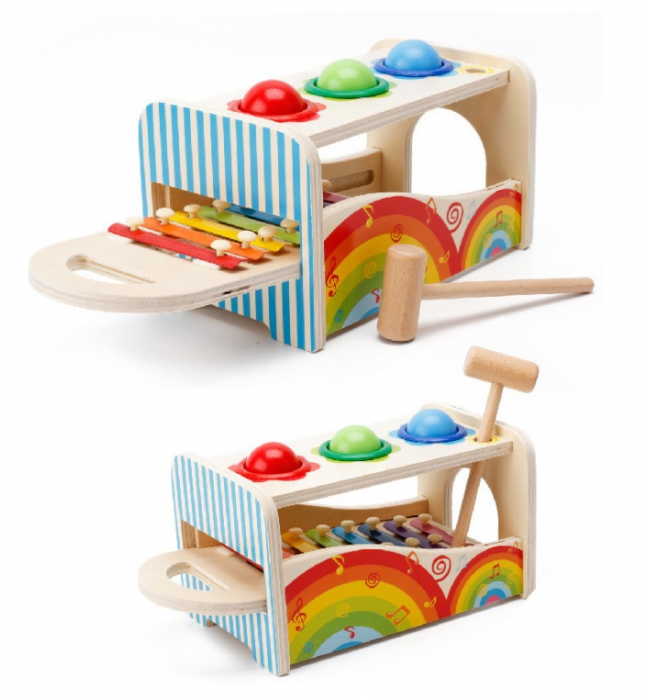 Xilofon cu bile si ciocan Montessori [2]