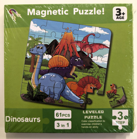 Materiale didactice - Puzzle magnetic - Dinozauri
