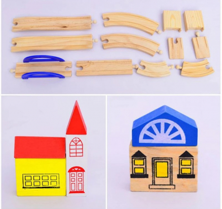 Circuit din lemn cu masinute si sine [3]