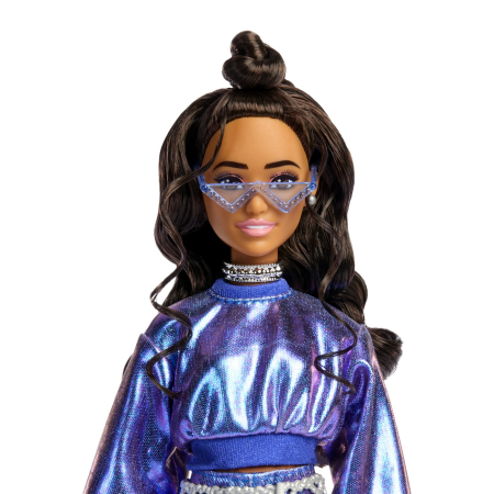 BARBIE DELUXE STYLE PAPUSA BARBIE ROCHIE ALBASTRU METALIZAT [5]