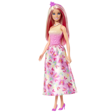 BARBIE PAPUSA BARBIE CU PARUL BLOND SI ROZ [3]