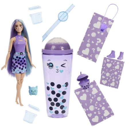 BARBIE POP REVEAL BUBBLE TEA PAPUSA BARBIE TARO MILK [1]
