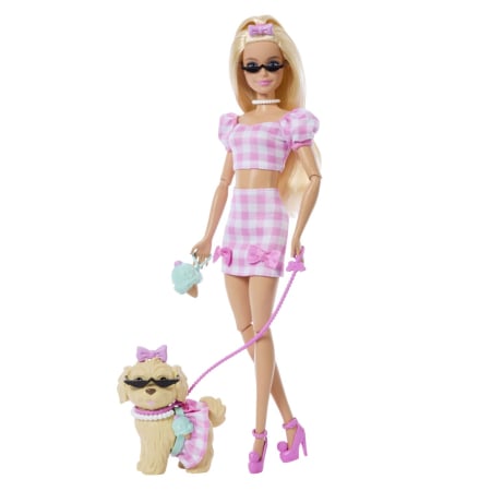 BARBIE TWINNING LOOKS SET PAPUSA BARBIE BLONDA SI CATEL CU ACCESORII [2]