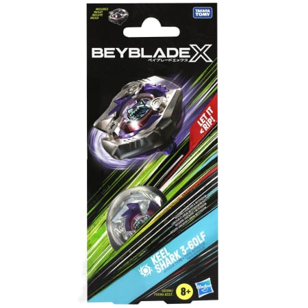 Figurine cu eroi si personaje - BEYBLADE X LET IT RIP SPIRALA KEEL SHARK 3-60LF