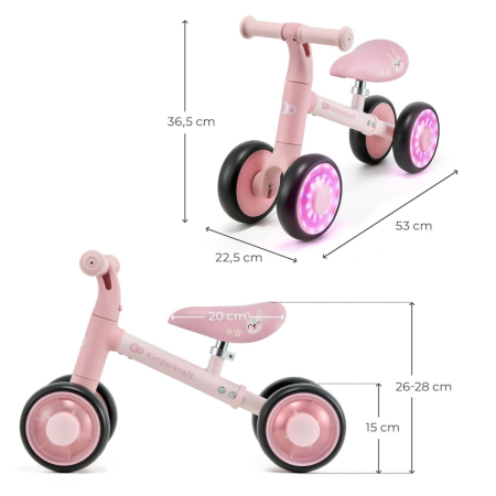 BICICLETA ECHILIBRU CUTIE FLASH, PINK [6]