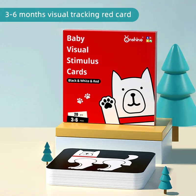 Materiale didactice - Carduri pentru stimulare vizuala bebe 3-6 luni