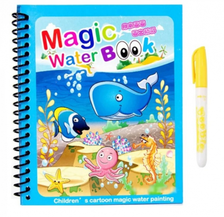 Carte magica de colorat cu apa. Viata marina [0]