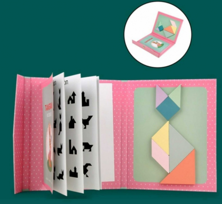 Carte magnetica Tangram roz [1]