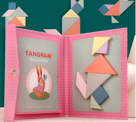 Carte magnetica Tangram roz [3]