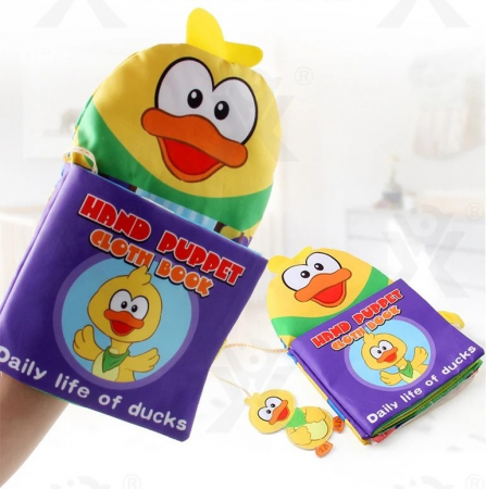Materiale didactice - Carte textila  desen ratusca 0-12 luni