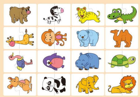 Cartonase de asociere din doua piese. Animale [3]