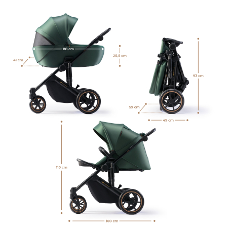 CARUCIOR 2 IN 1 KINDERKRAFT PRIME 2, DARK GREEN [5]
