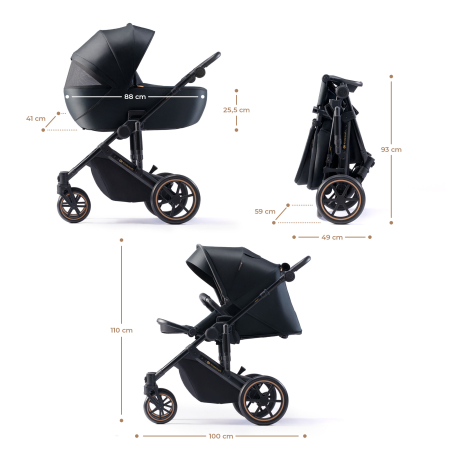 CARUCIOR 2 IN 1 KINDERKRAFT PRIME 2, VENEZIAN BLACK [5]