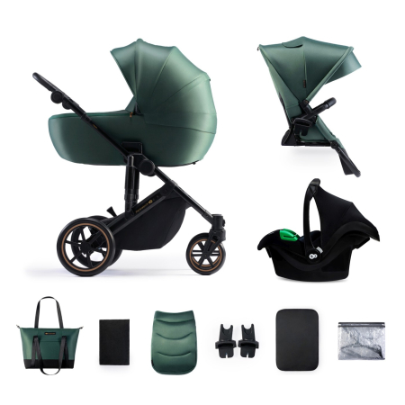 Cărucioare - CARUCIOR 3 IN 1 KINDERKRAFT PRIME 2 3IN1 MINK PRO GREEN
