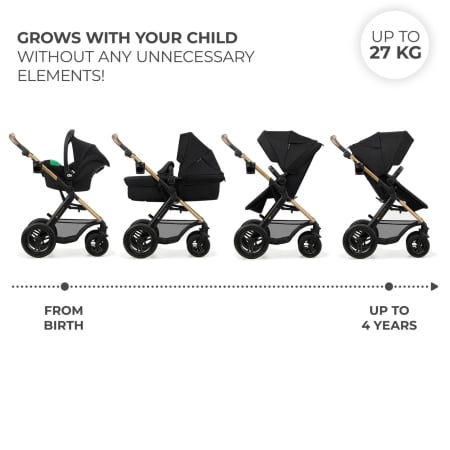 CARUCIOR MULTIFUNCTIONAL KINDERKRAFT MOOV 2 AIR 4IN1 PURE BLACK [2]