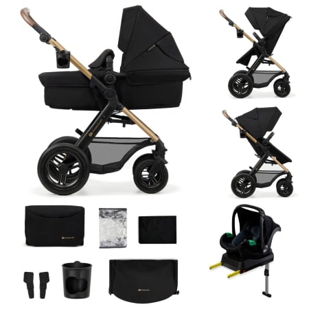 Cărucioare - CARUCIOR MULTIFUNCTIONAL KINDERKRAFT MOOV 2 AIR 4IN1 PURE BLACK
