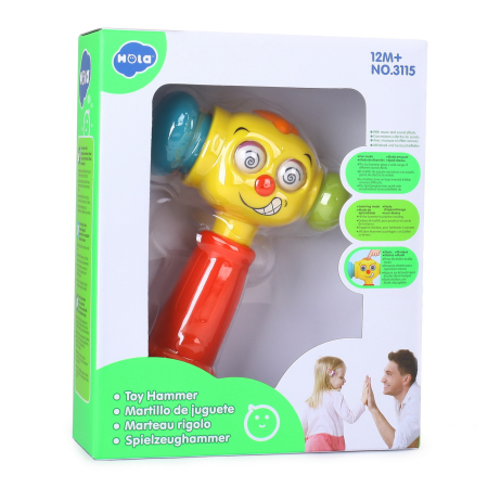 Jucării copii 2-3 ani - CIOCAN INTERACTIV SI EDUCATIV CU LUMINI SI SUNETE