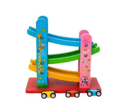 Circuit din lemn cu piste si masinute [2]