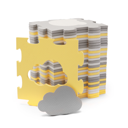 COVORAS DE JOACA KINDERKRAFT LUNO SHAPES, PUZZLE 3D, SPUMA, YELLOW [3]