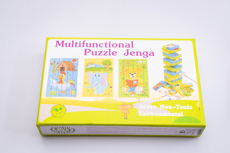 Cuburi lemn 3 in 1. Jenga, Domino, Puzzle [4]