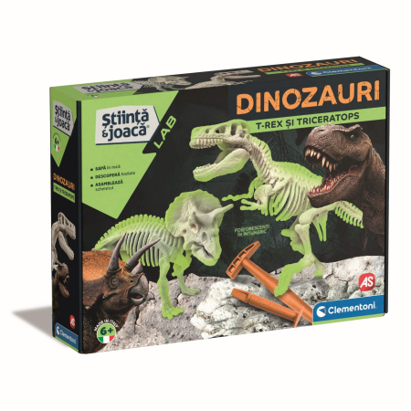 DESCOPERA DINOZAURUL T-REX & TRICERAPTOR FLUO STIINTA SI JOACA [6]