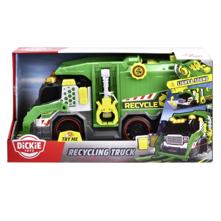 Masinute, Motociclete, Elicoptere, Avioane - DICKIE TOYS CAMION DE RECICLARE CU LUMINI SI SUNETE 39CM